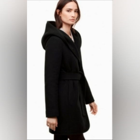 Aritzia Jackets & Blazers - hooded wool coat
